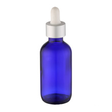 Transparent Blue Solid Color Glass Dropper Bottle Customized Dropper 5ml 10ml 15ml 30ml 50ml 100ml Customized Press Button Dropper